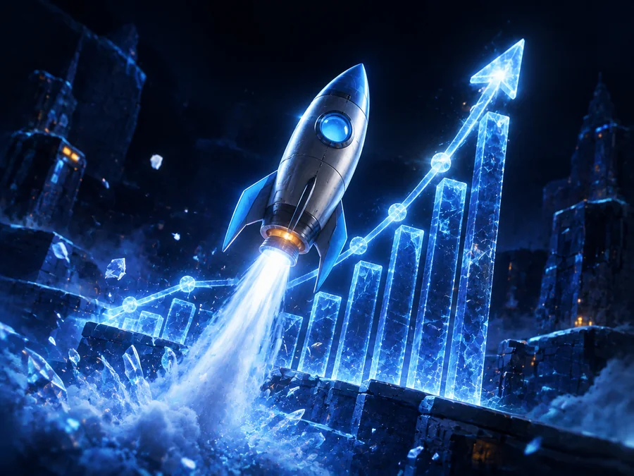 Rocket climbing an icy multiplier chart